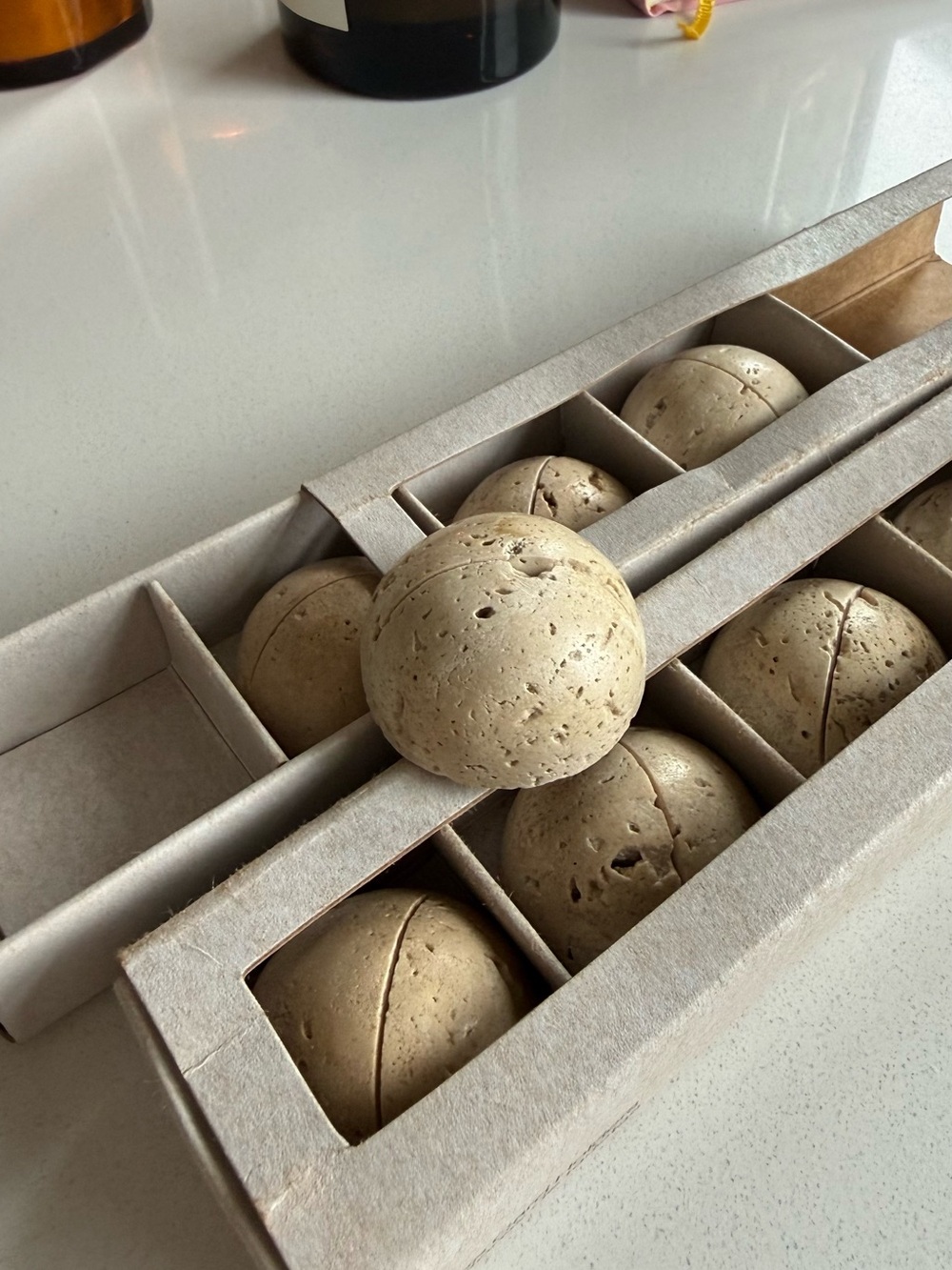 Crate & Barrel Travertine Place Card Holders